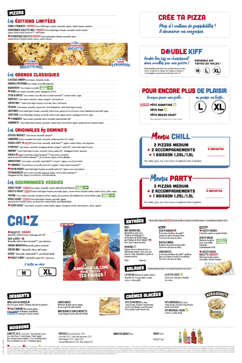 Menu Domino's Pizza Golbey-1