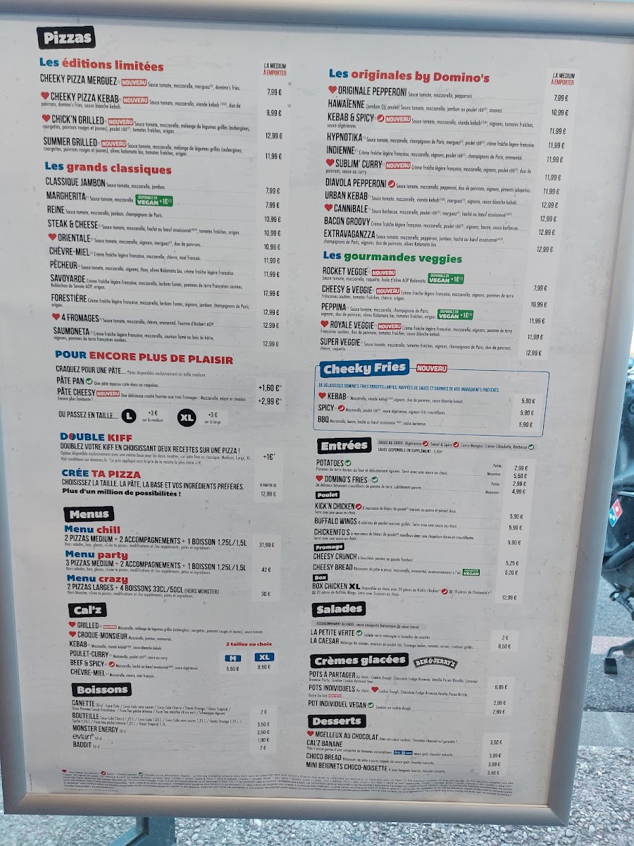 Menu Domino's Pizza Golbey-2